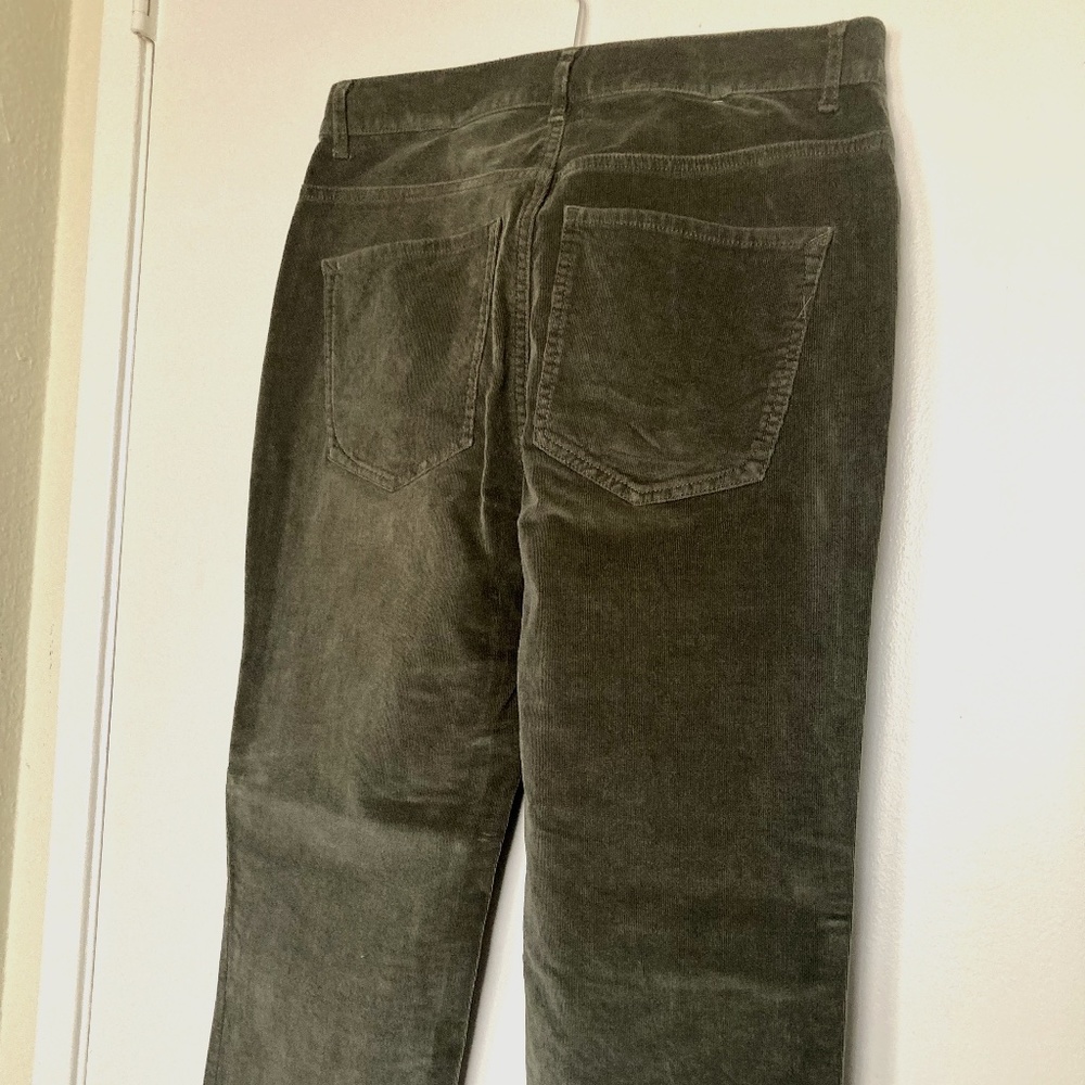 Express (Flying Monkey) High Rise Stretch Corduroy Jeans Size 10, Military Green